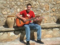 Busking in Old Pollenca, Majorca